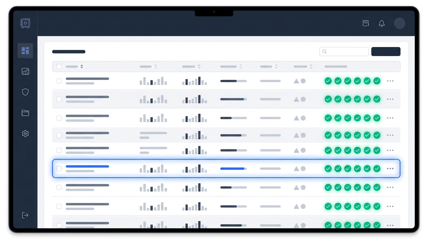AdVault Multi-Tenant Dashboard Interface Mockup